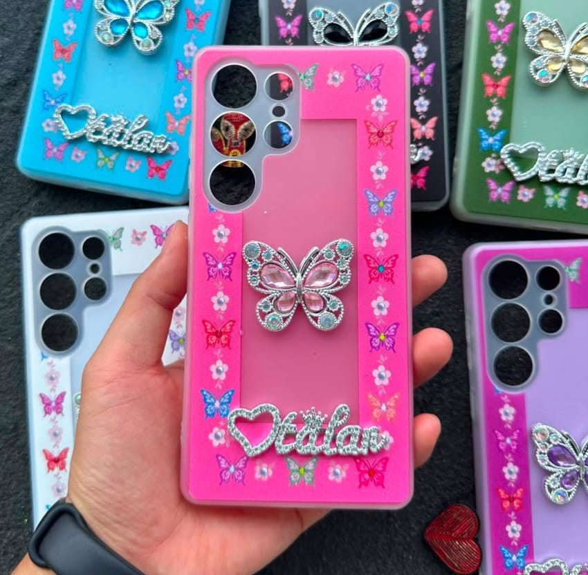 2 in 1 diamond butterfly bling back cover wholesale lot - Coverzie