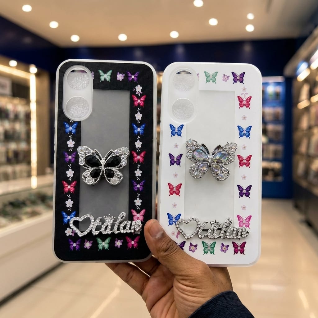 2 in 1 diamond butterfly bling back cover wholesale lot - Coverzie