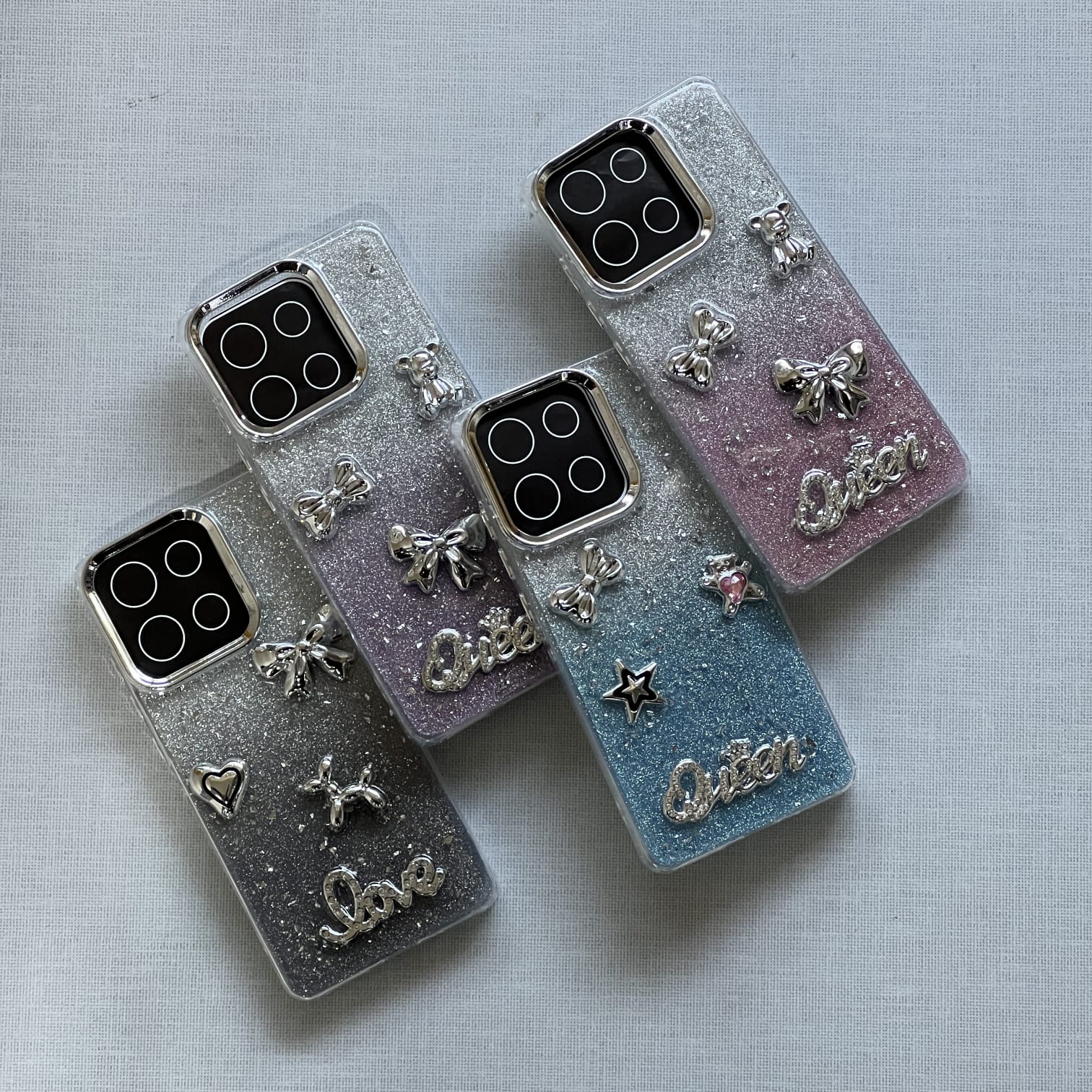 Girls Trending case with Bow Design and Queen Text