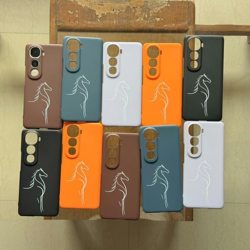 Horse Design Mobile Cover with Minimal Horse Print