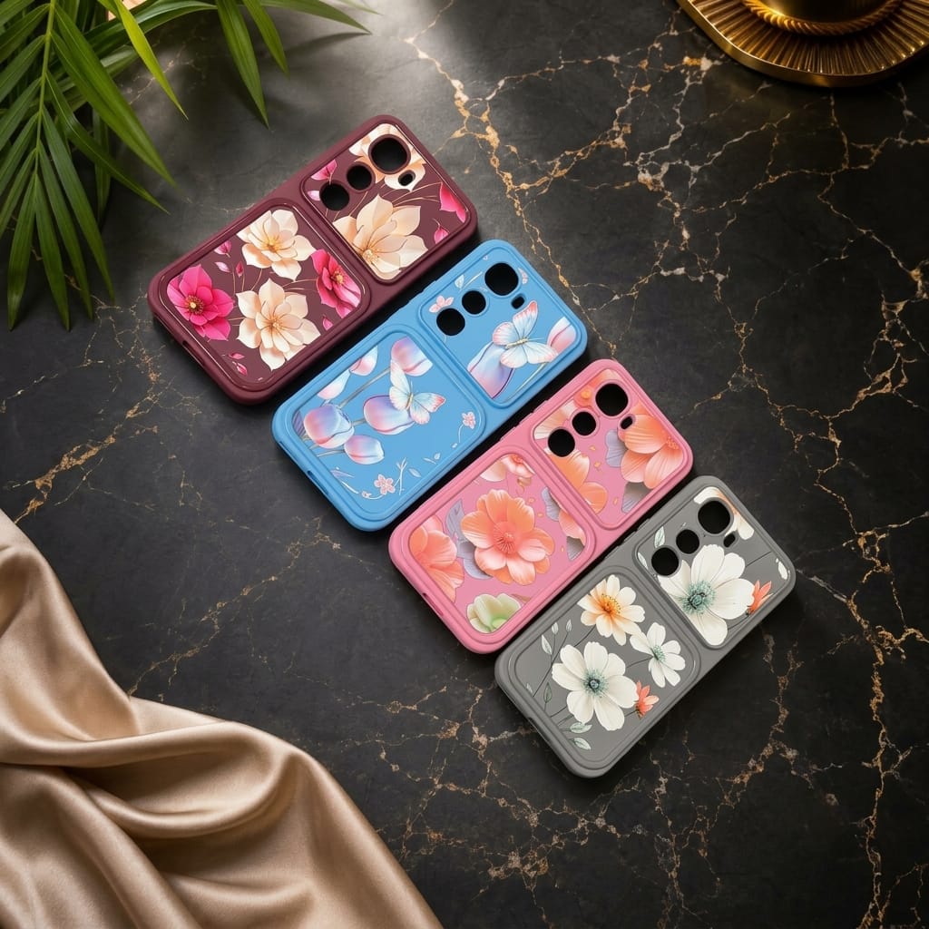 Printed mobile covers for girls with floral, butterfly and cartoon designs