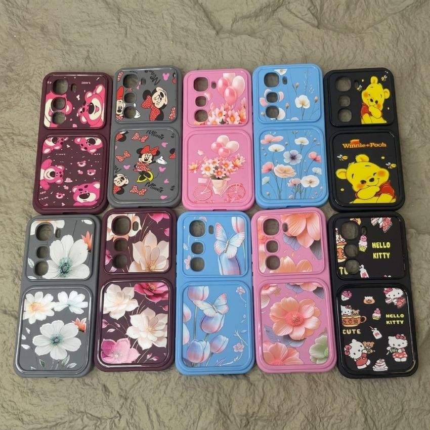 Printed mobile covers for girls with floral, butterfly and cartoon designs