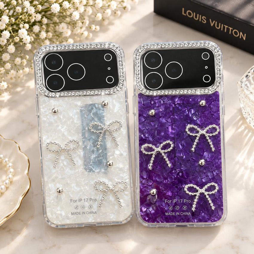 Bling Bow Diamond Mobile Cover wholesale with stylish stone bow detailing
