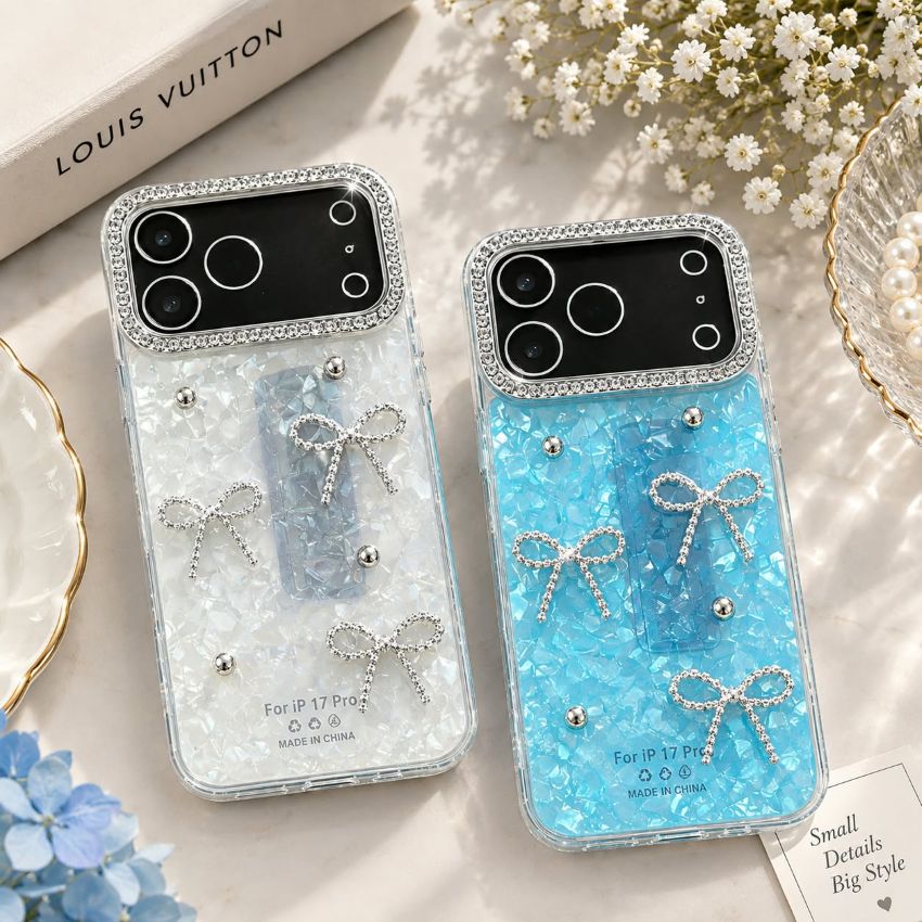 Bling Bow Diamond Mobile Cover wholesale with stylish stone bow detailing