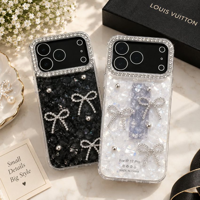 Bling Bow Diamond Mobile Cover wholesale with stylish stone bow detailing