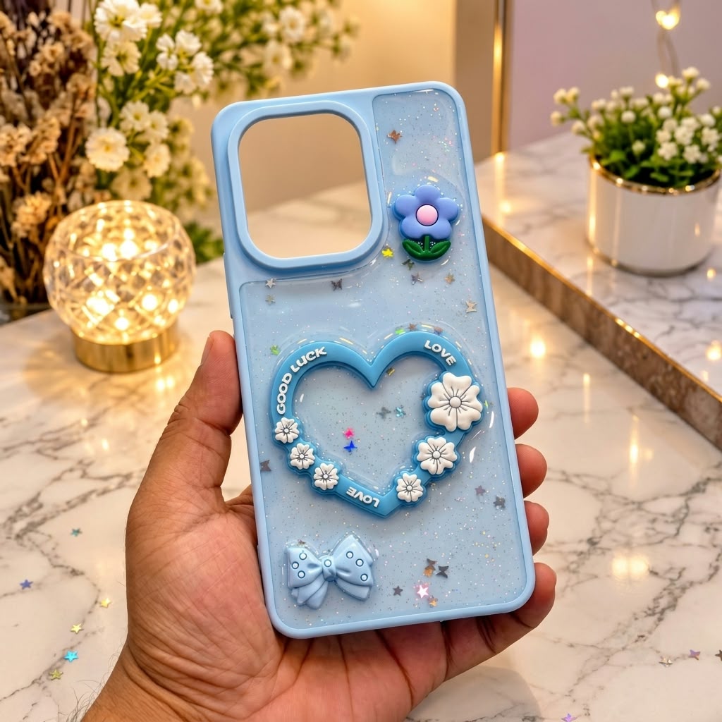 Cute 3D mobile covers wholesale with raised cartoon decorations
